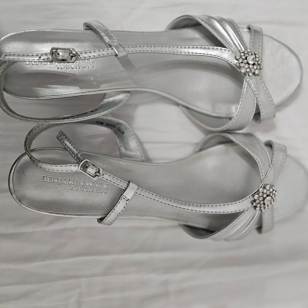 Silver Benjamin Walk Touch Ups kitten heel